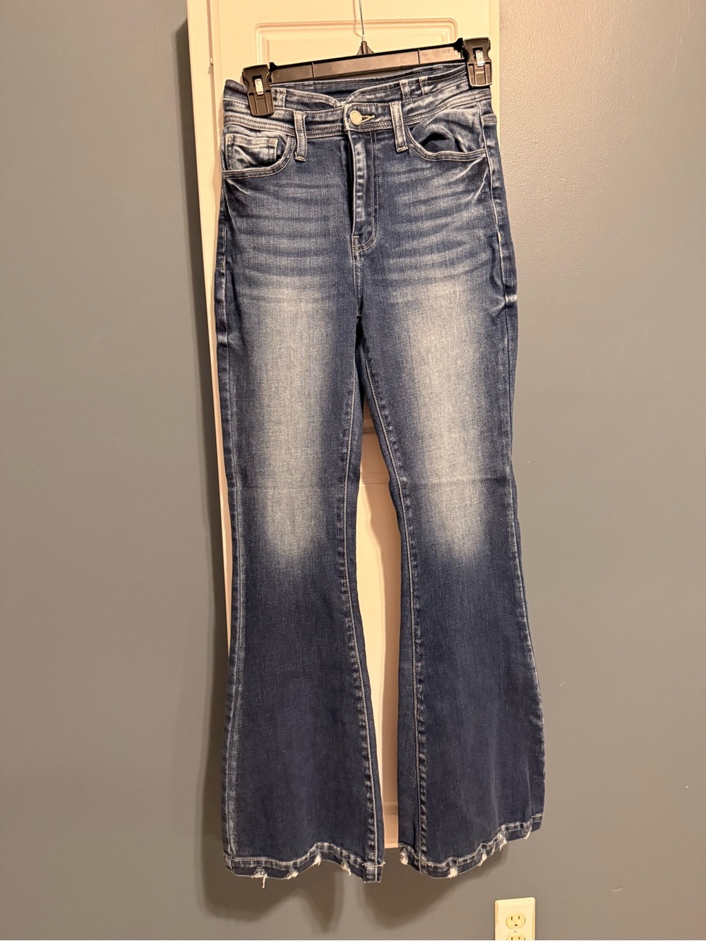 KanCan- High-Rise Blue Faded Flare Jeans